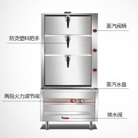德玛仕 DEMASHI 三门海鲜蒸柜蒸菜蒸鱼蒸包蒸车 燃气蒸箱 (工程单)
