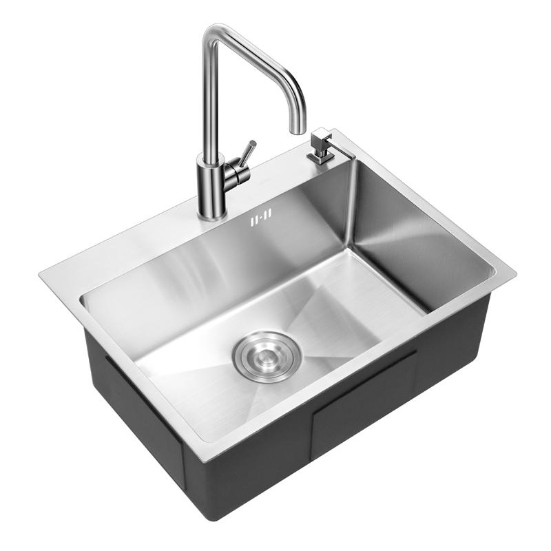 手工水单304不锈钢加厚家用洗菜盆ciaa洗碗厨房水池台中盆菜盆