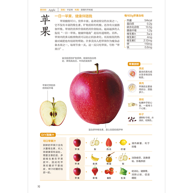 正版新书]水果食疗营养速查全图鉴于雅婷 孙平编著 凤凰含章出品高清大图