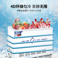 穗凌(SUILING)商用冰柜小型卧式雪糕冷冻展示柜平移玻璃门啤酒饮料冷藏柜保鲜冷柜水柜不锈钢内胆可注水WG4-325