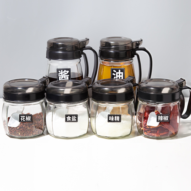 [补贴10%]调料罐盐味精调料盒家用厨房用品大全套装油瓶调味瓶罐子油壶组合高清大图
