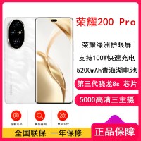 荣耀200 Pro 月影白 12GB+256GB 骁龙8s 5G芯 5000万影像 100W充电 5200mAh青海湖电池 5G手机