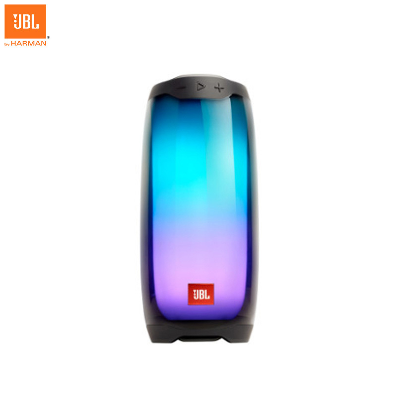 JBL PULSE4 音乐脉动四代 便携式蓝牙音箱 全面屏炫彩小音箱+低音炮 桌面音响 超长续航 防水设计 黑色高清大图