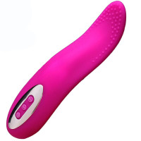 久爱 震动棒成人情趣性用品女用自慰器具全自动舌舔伸缩摇摆高潮振动AV棒舌头 玫红