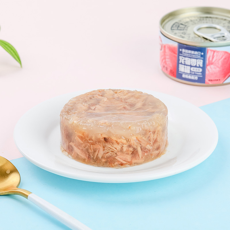 顽皮Happy100宠物零食 猫罐 金枪鱼配方肉冻型80g*12