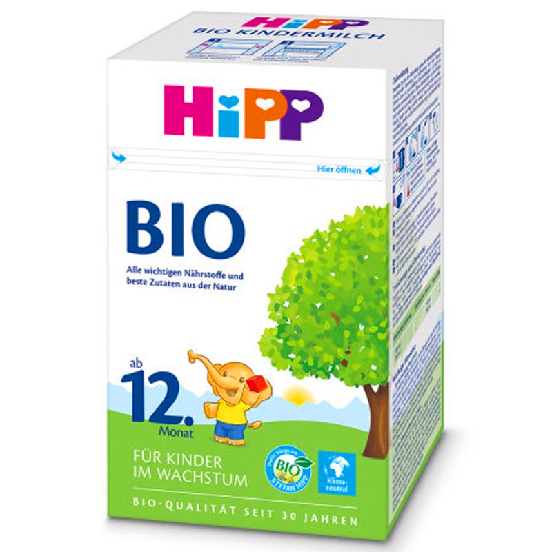 [快速直邮4盒装免邮包税]德国本土喜宝Hipp婴幼儿Bio有机配方奶粉4段12段1-2岁;2-3岁;3岁以上600g/盒高清大图