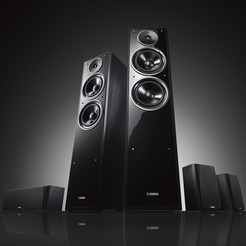 雅马哈（YAMAHA）NS-F71+NS-SW050+RX-V385家用客厅木质落地家庭影院音响5.1音箱七件套装 黑色高清大图
