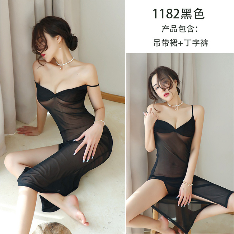 长夜漫漫情趣内衣性感睡衣欧美成人透视装外贸网纱吊带睡裙女1182高清大图