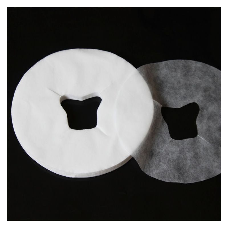 一次性趴枕巾洞巾美容院按摩床美容床床头洞巾推拿十字孔巾垫脸巾