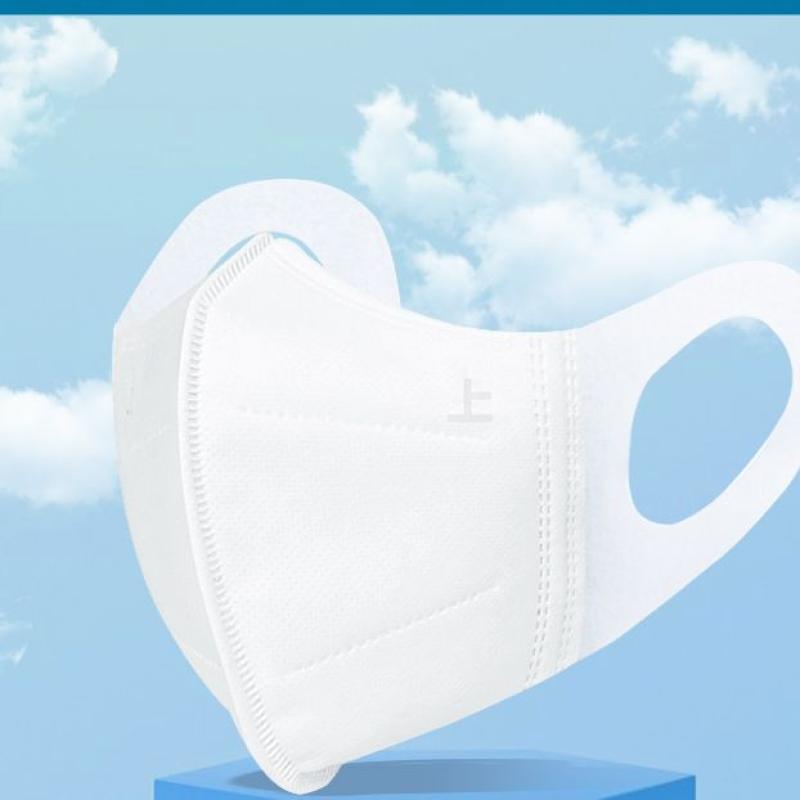 大脸口罩3d立体黑白防晒不勒耳男潮款薄款女高颜值显脸小一次性-30个装;白色