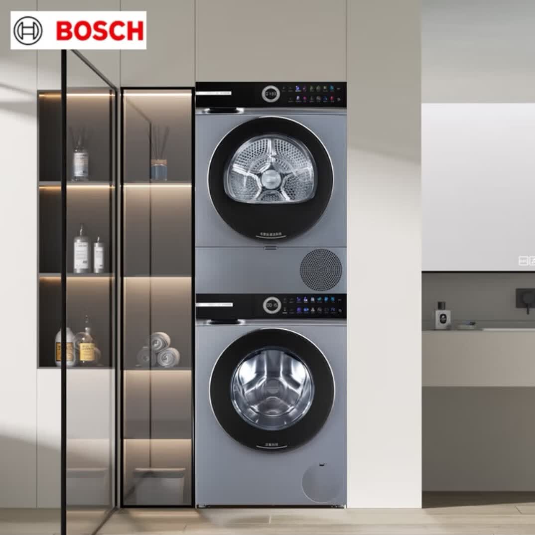 博世(BOSCH)6系新品摩德纳WGK754D80W+WQK755U80W活氧洗烘套装 智能投放高清大图