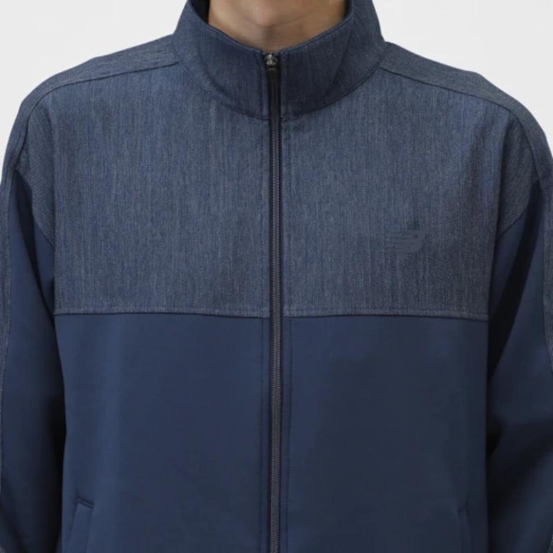 New Balance男士运动休闲外套 denim风格拼接设计多场合适用夹克高清大图