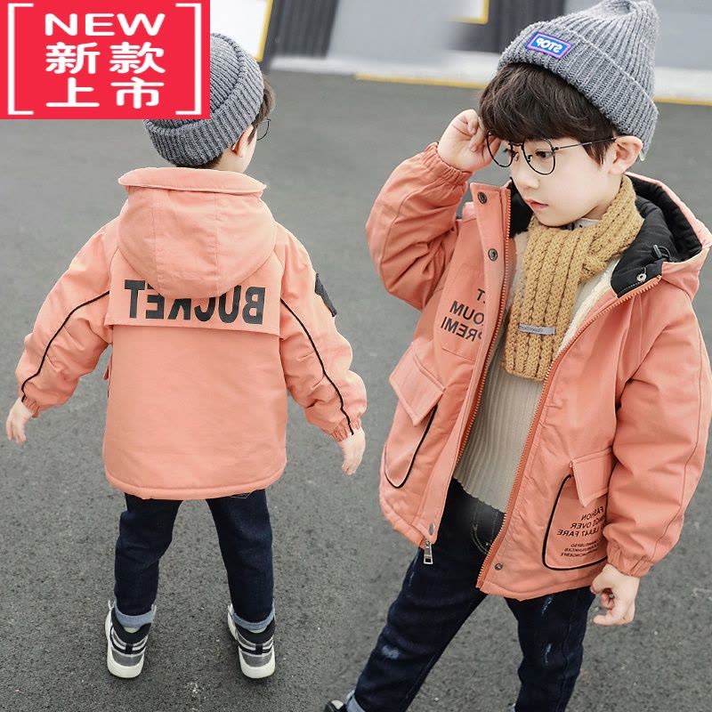 可莉允香港男童棉衣秋冬装派克服2022新款儿童加绒棉服帅气小男孩外套潮图片