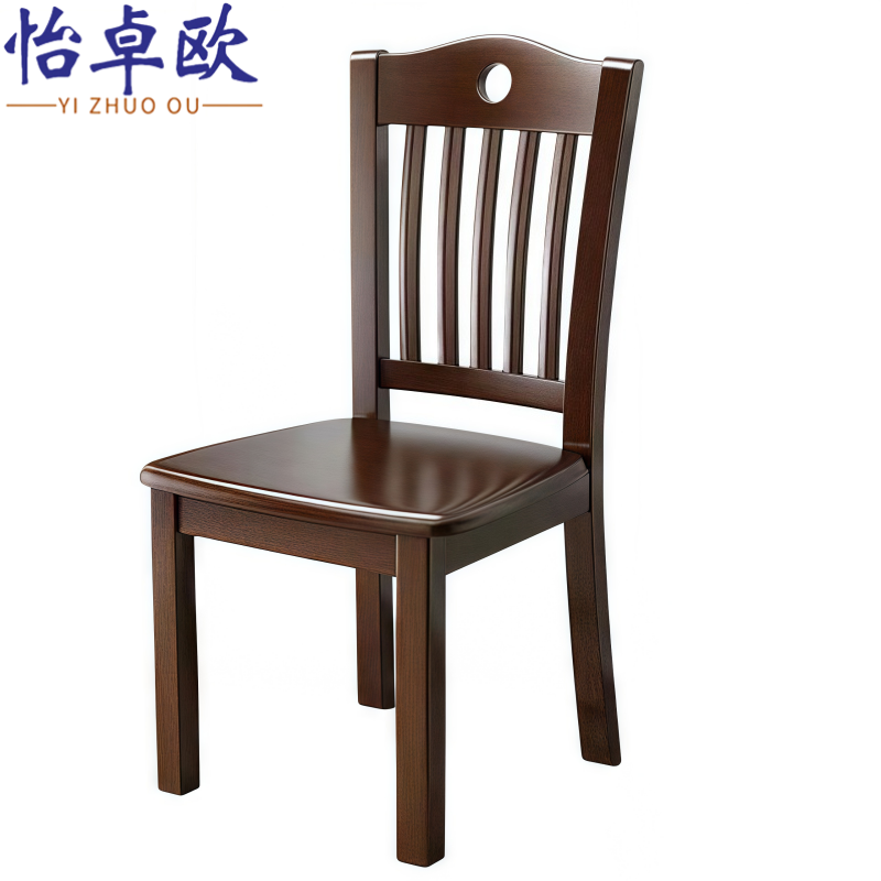 怡卓欧实木椅餐椅把高清大图