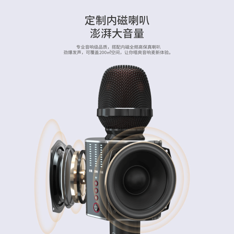 屁颠虫(Hifier)无线话筒音响一体麦克风全民K歌录歌手机抖音套装儿童娱乐电视家庭KTVG50Pro苹果版+电视K歌棒