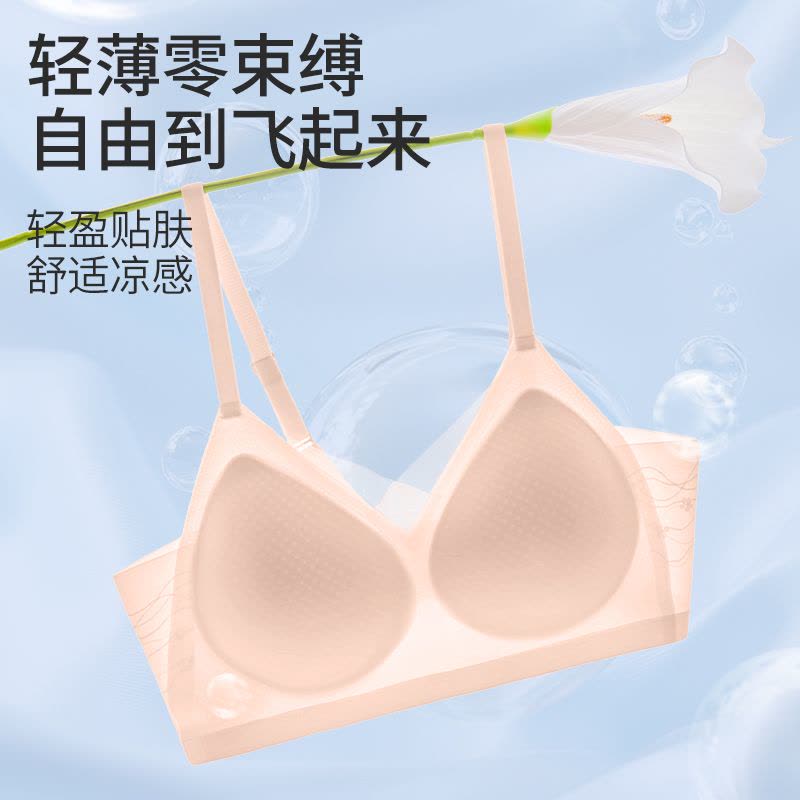 猫人冰丝内衣女小胸聚拢凉感无痕2025新款收副乳文胸夏薄款图片