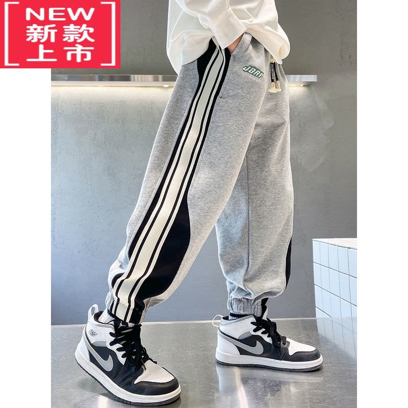 可莉允2022新款儿童装男童加绒裤子秋冬款冬装加厚运动保暖中大童卫裤潮保暖裤图片
