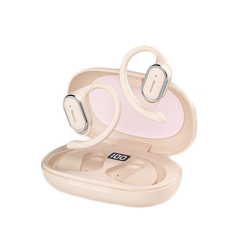 纽曼 [柏林之声]骨传导概念蓝牙耳机挂耳式真无线开放式不入耳运动跑步降噪耳机LY12Plus白色高清大图