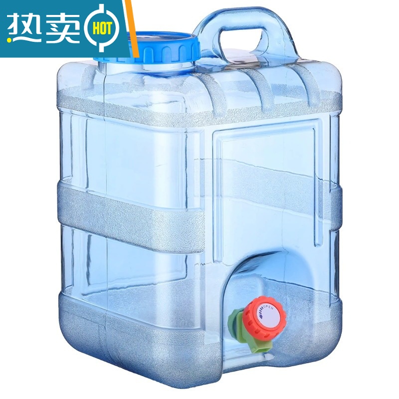 敬平旅行水箱户外储水桶带水龙头汽车载自驾游便携式手提蓄水箱存水桶 加厚10L方桶+送延长管+防尘塞+清洁刷高清大图