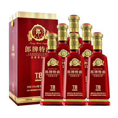 郎酒 郎牌特曲T8 50度 500ml*6 整箱装 浓香型白酒