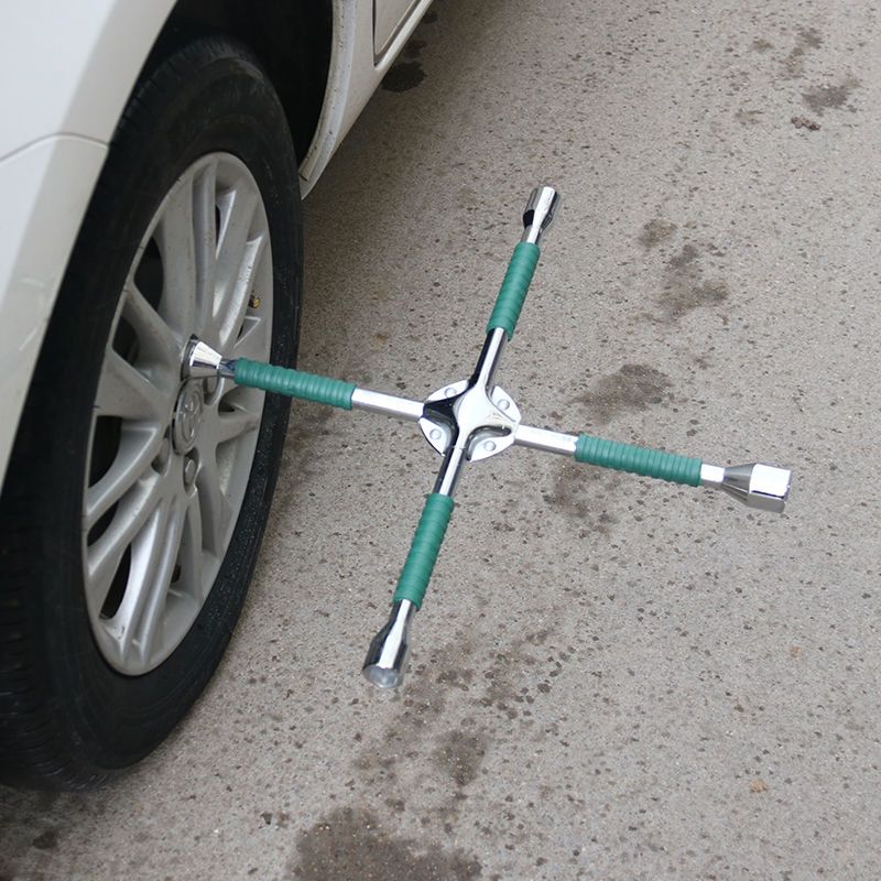 汽车轮胎十字架扳手应急车载维修换胎工具加长省力套筒扳手14寸加固款