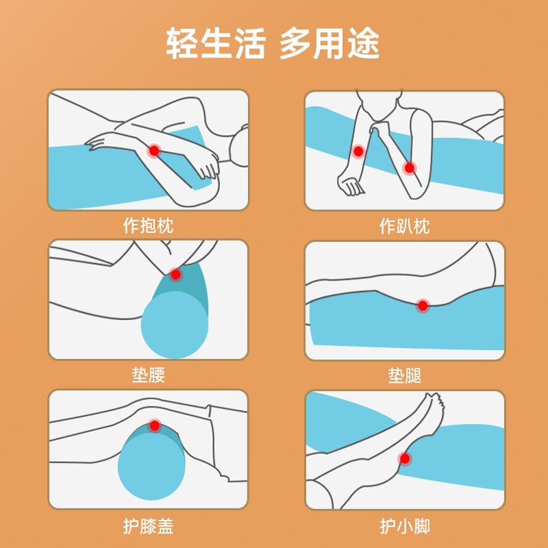 POKALEN(普卡兰)乳胶抱枕长条枕成人夹腿侧睡睡觉泰国原装天然长抱枕芯天丝/纯棉枕套沙发靠垫靠枕 礼物女
