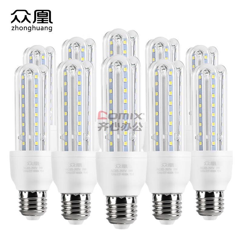 爱迪普森 AD-BLG-220-5W E27 3000K 220V U型节能灯管螺口灯泡led玉米灯泡 个 白色_
