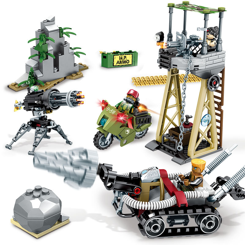 森宝积木拼装玩具益智男孩成人高难度智力开发军事系列11707