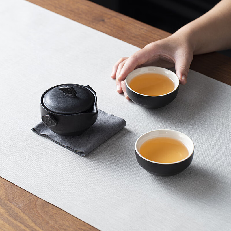 五拾缘祥云快客WSY-23A08一壶/两杯/茶巾/旅行包高清大图