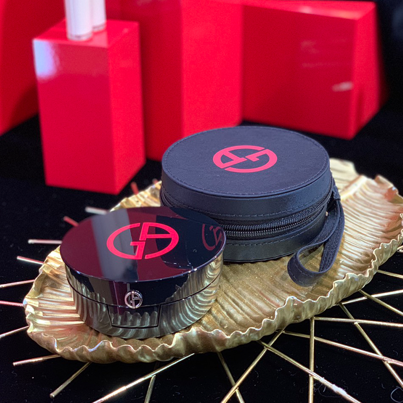 阿玛尼(ARMANI)丝绒水慕斯粉饼霜9g #4健康粉肤/定妆 遮瑕 各种肤质 干湿两用 肤色