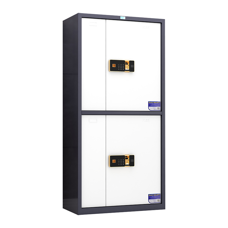 臻远 ZY5121114 文件柜档案资料柜钢制密码锁 灰白套色通双节指纹锁