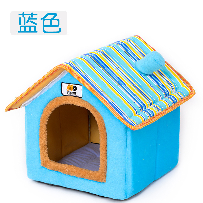宠物室内别墅狗屋狗舍猫房子冬季保暖狗狗的窝可拆洗冬屋法斗