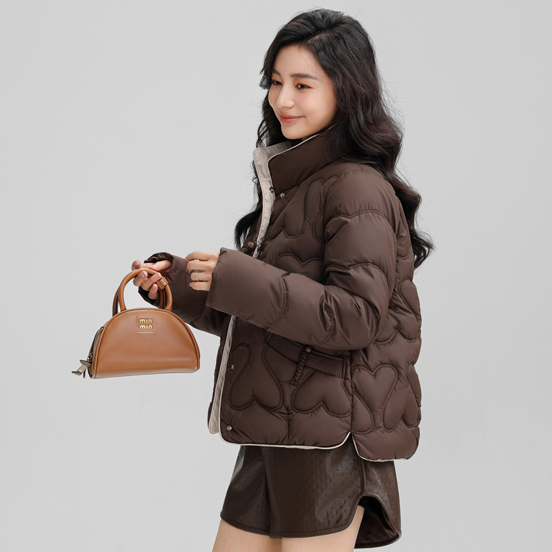 羽绒棉服2024韩版新款冬季加厚棉袄棉衣宽松百搭立领短款外套女装高清大图