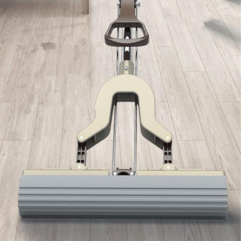 好太太经典款[28公分一个头] 好太太胶棉拖把对折式挤水海绵地拖免手