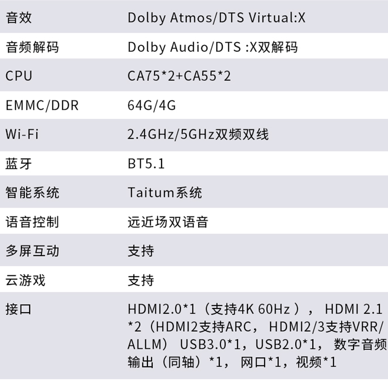 SHARP夏普4T-C75GN7000 144HZ 分区控光 4G+64G 杜比视界 智能电视