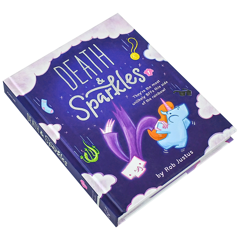 [醉染正版]死神与独角兽第一部 Death & Sparkles: Book 1 进口原版 英文成长励志漫画高清大图