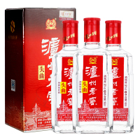 泸州老窖38度头曲国产低度浓香型白酒礼盒165ml*3瓶装单瓶小瓶装纯粮食酒