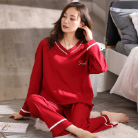 南极人睡衣女纯棉长袖春秋薄款夏韩版卡通可爱冬全棉质家居服套装