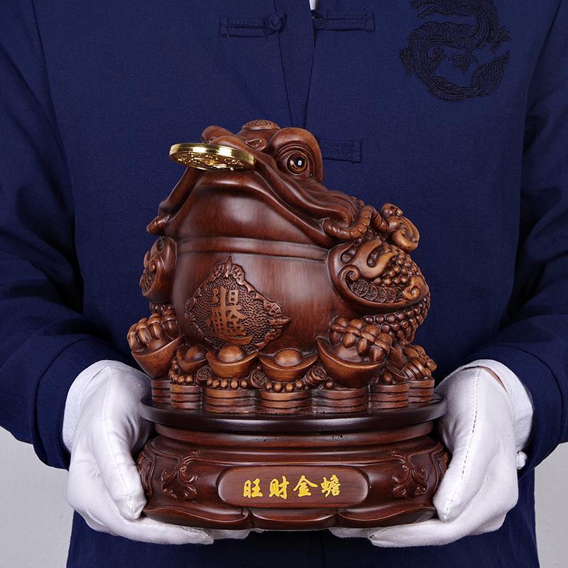 旺财金蟾摆件三足金蟾蜍开业送礼办公桌客厅装饰店铺开张摆件_575_910