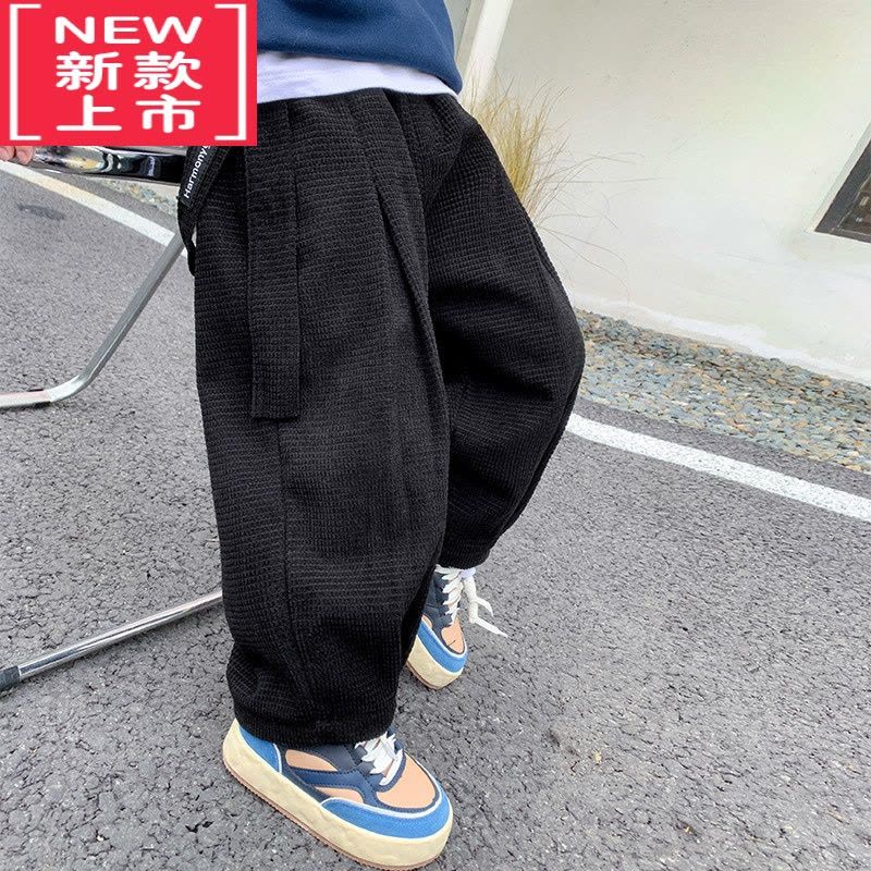 可莉允男童裤子秋冬儿童加绒裤2022新款保暖裤冬装加厚一体绒裤炸街冬季图片