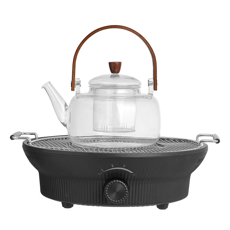 艾贝丽无烟围炉煮茶器(含壶)0.8L大容量花茶壶五档旋钮调温ABL-WL1317