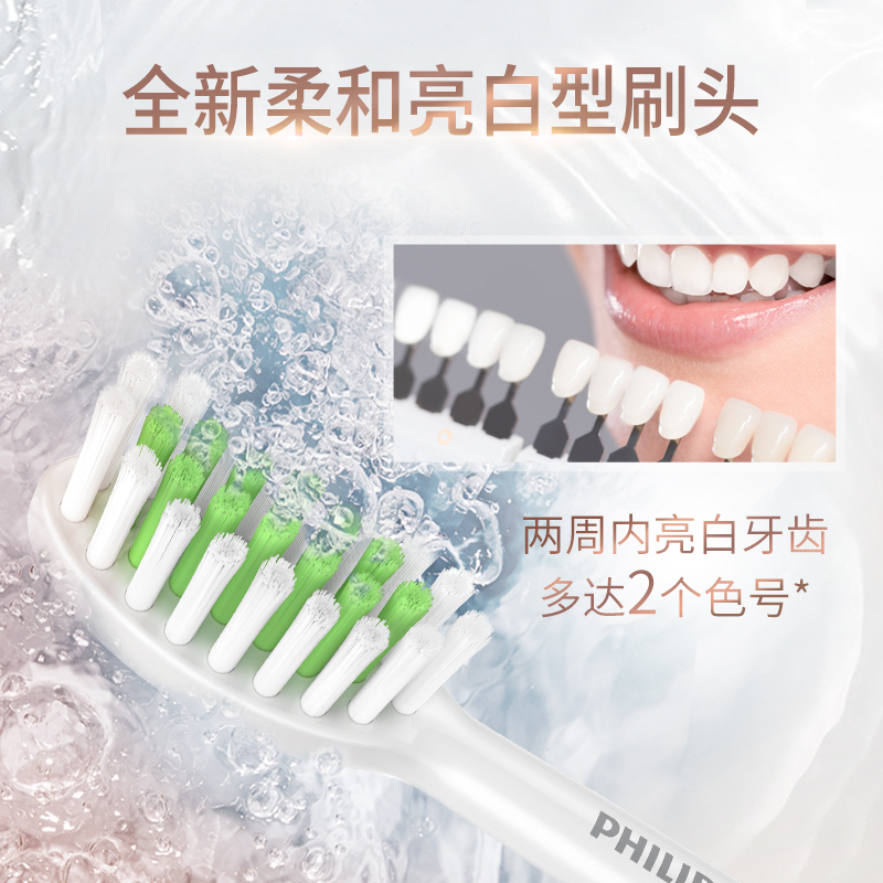 飞利浦(Philips)电动牙刷 成人声波震动式 男女充电式亮白牙刷 3大模式 配紫外线杀菌旅行盒 蔷薇粉色HX2461
