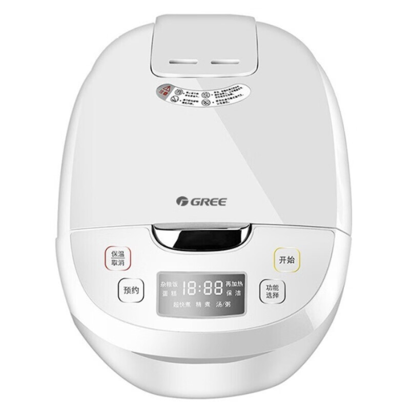 格力(GREE)大松电饭煲家用智能多功能定时预约3L4L5升大容量电饭锅 GDF-4019C白色 4L