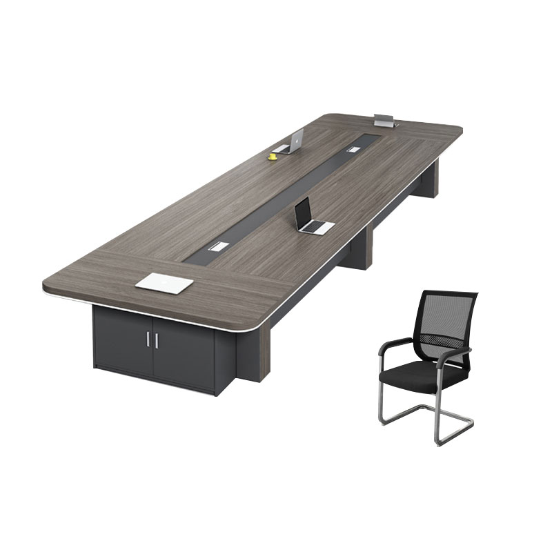 中豫鑫泽 ZYXZ4051021简约现代会议桌洽谈桌板式会议桌 6m会议桌22把椅子