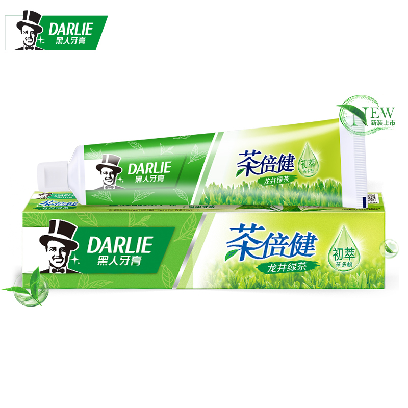 黑人茶倍健龙井绿茶牙膏190g
