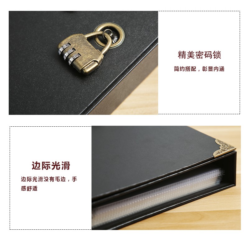 密码锁相册diy手工创意情侣浪漫相集册本粘贴式影纪念册照片定制 三维工匠 那些年+礼包+礼盒+插袋高清大图