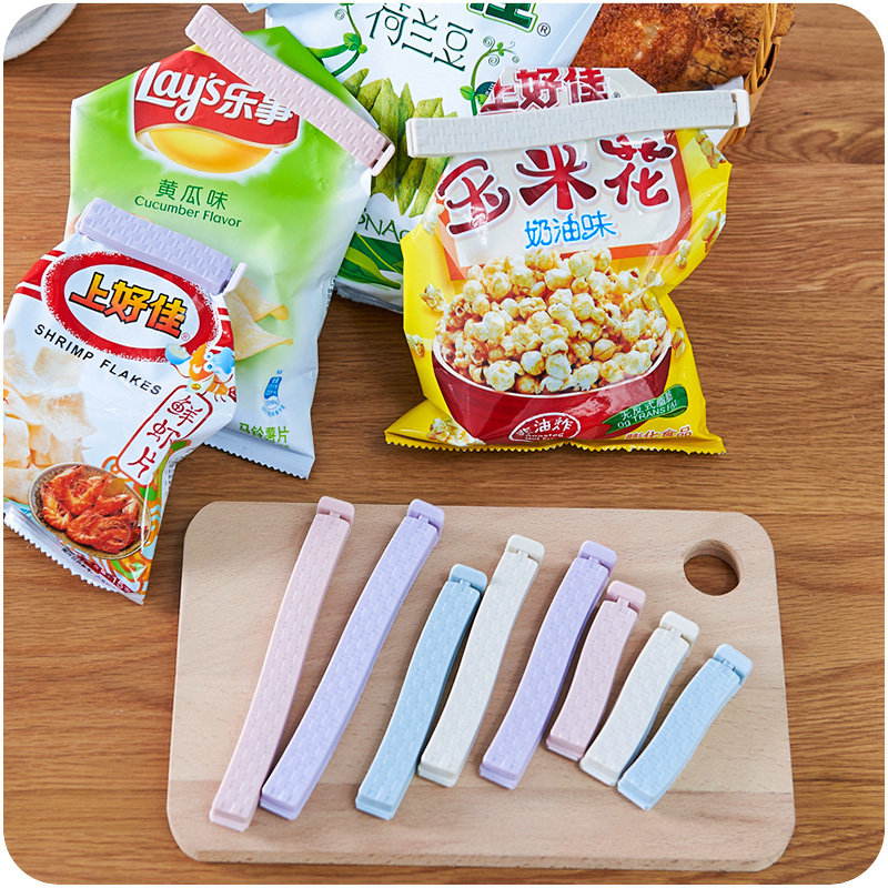 家柏饰(CORATED)封口夹零食夹家用塑料袋夹子薯片奶粉袋保鲜防潮密封夹 4只装高清大图