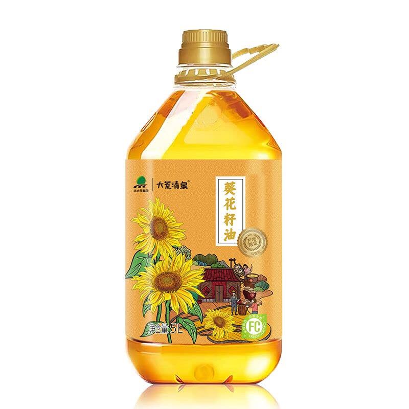 大荒清泉 葵花籽油5L/桶图片