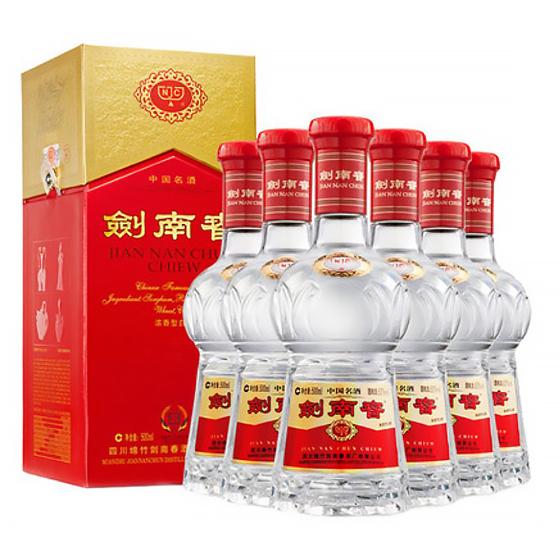 剑南春 水晶剑 52度浓香型白酒500ML(六瓶装)