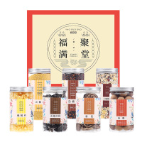 [年货礼盒]姚朵朵 花开富贵干货杂粮礼盒 桂圆干无根木耳银耳花小黄米八宝粥血糯米 1390g